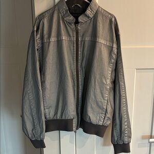 Men's Gray / Silver Bomber Jacket